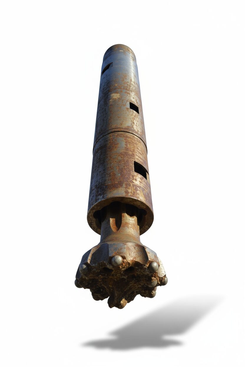 Пневмобурение: пневмоударник, коронка, колонковый снаряд и бурильные трубы